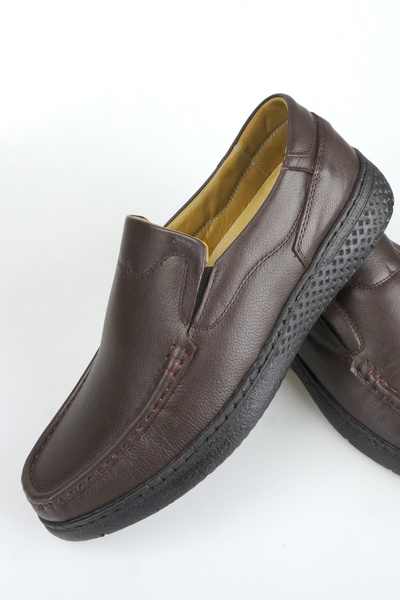 Dortex Men's Genuine Leather Insoles Extra Stitched Polyurethane Insoles Anatomical Shoes