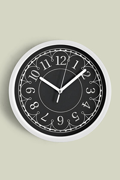 JHAAR Ceas de perete modern cu tematică vintage - 35 cm - Carcasă albă cu sti...