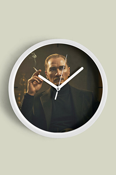 JHAAR Mustafa Kemal Atatürk Tasarımlı Modern Duvar Saati - 25cm - Önü Camlı B...