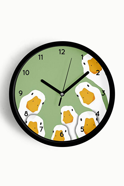 JHAAR Ceas de perete modern cu design cu rațe drăguțe - Ceas de perete pentru...