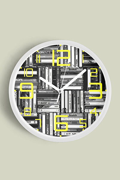 JHAAR مكتبة بتصميم عصري تجريدي - ساعة حائط على شكل كتاب - 42 سم - هيكل أبيض م...