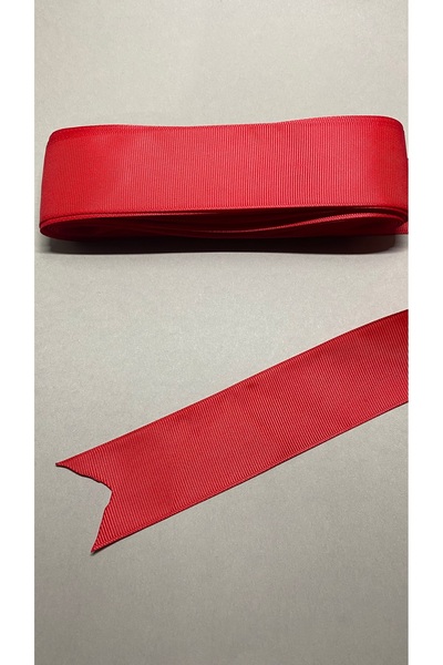 Massaltay Red Grosgrain Ribbon 4 cm 5 Meters – Durable Decorative Ribbon, Hobby, and Embellishment Ribbon