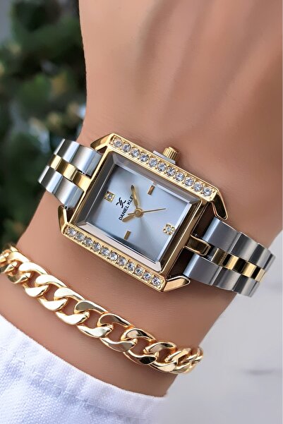 Daniel Klein Original Women's Watch New Season Gold Silver Color-Bracelet with Gift