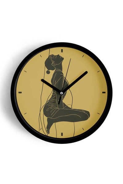 JHAAR Ceas de perete modern cu figură feminină în stil minimalist - 30 cm - C...