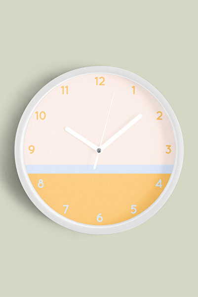 JHAAR Ceas de perete Sade Soft Colors cu design modern - 25 cm - Carcasă albă...