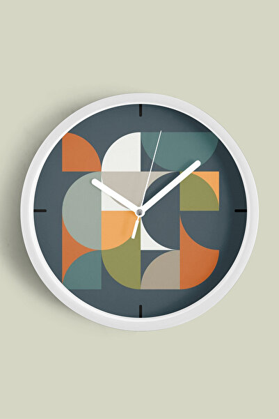 JHAAR Ceas de perete modern cu tematică geometrică abstractă - 42 cm - Carcas...