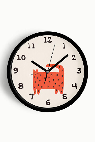 JHAAR Ceas de perete modern cu design drăguț cu pisici - Ceas de perete pentr...