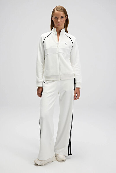 Ellesse Cotton Regular Fit Logo Mock Neck Zippered Sweat Sweat Ef535