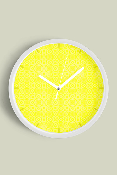 JHAAR Ceas de perete cu design modern - 25 cm - Carcasă albă cu sticlă fronta...