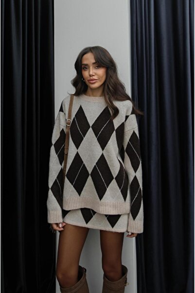 Havoş Beige Tichina Baklava Patterned Set