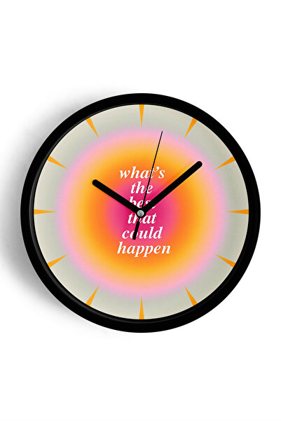 JHAAR Moderni dizajn teksta - Koji je najbolji mogući zidni sat - 42 cm - Crn...