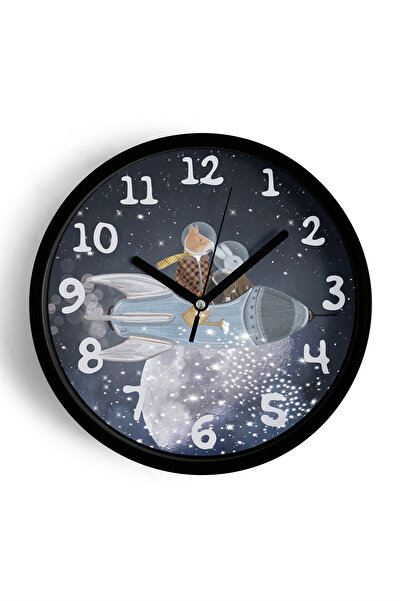 JHAAR Spațiu cu animale înstelate - Astronaut - Ceas de perete modern cu tema...