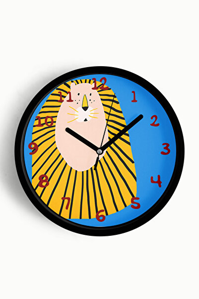 JHAAR Ceas de perete modern Lion Design - Ceas de perete pentru camera copiil...