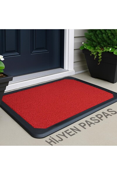 AyrStore TechbutiQ Dezenfektan Hijyen Paspası Dış Kapı Ev Ofis Apartman Giriş Halısı Kıvırcık Pasp