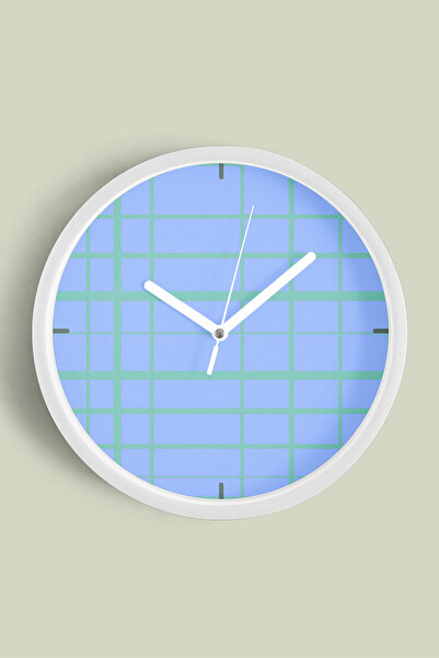 JHAAR Modern Design Wall Clock - 42cm - White Case with Glass Front - Silent ...