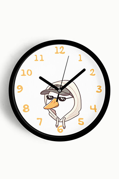 JHAAR Ceas de perete modern Artist Duck Design - Ceas de perete pentru camera...