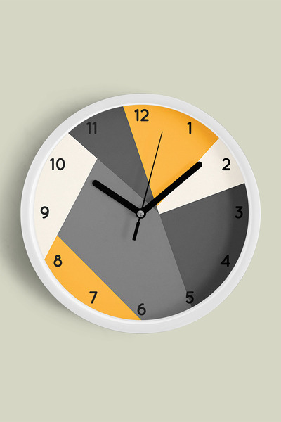 JHAAR Ceas de perete modern cu tematică geometrică abstractă - 42 cm - Carcas...