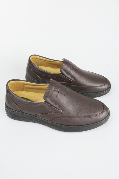 Dortex Men's Genuine Leather Anatomical Shoes with Extra Stitched Pad Insoles