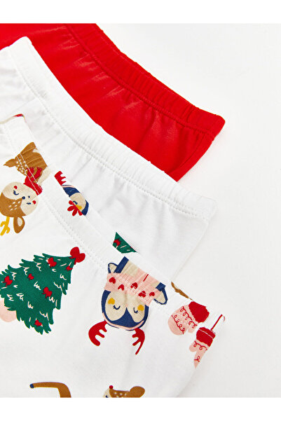 LC Waikiki Lcw Baby Ecru Baby Girl Boxers with Elastic Waist 3 Pcs