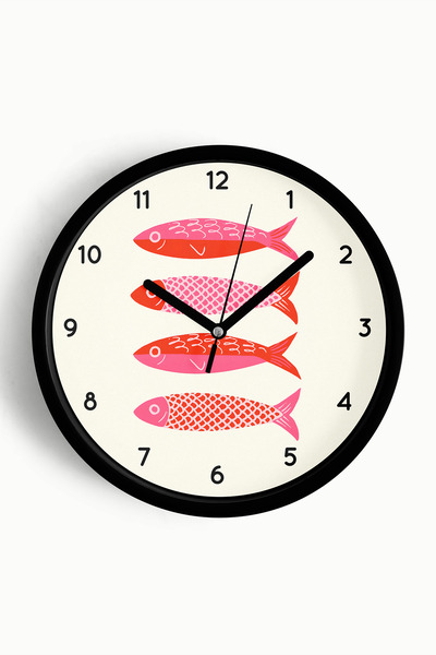 JHAAR Ceas de perete modern cu design Pești colorați - Ceas de perete pentru ...