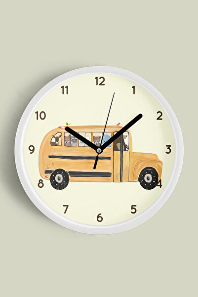 JHAAR Ceas de perete modern pentru camera copiilor cu tematică animale abstra...