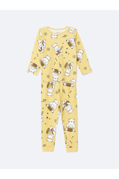 LC Waikiki Lcw Kids Bedrucktes Pyjama-Set für Jungen mit Rundhalsausschnitt