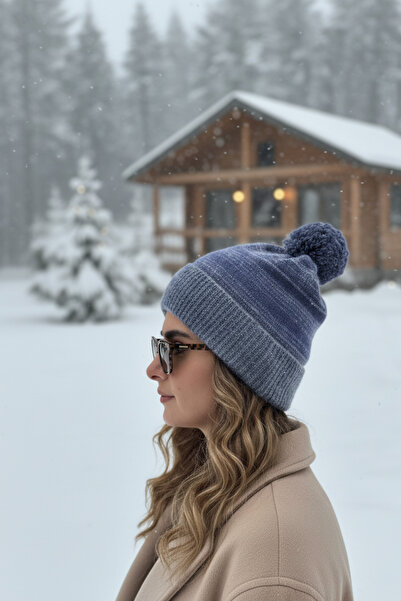 novon Scandinavian Design Warm Fur Inside Soft Textured Beanie