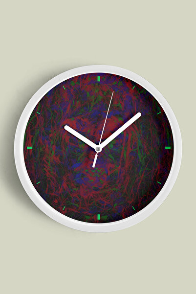 JHAAR Ceas de perete modern - 25cm - Carcasă albă cu sticlă pe față - Mecanis...