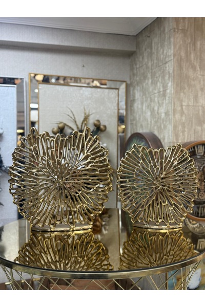 city gold PİRİNÇ GOLD VAZO 35-25 CM