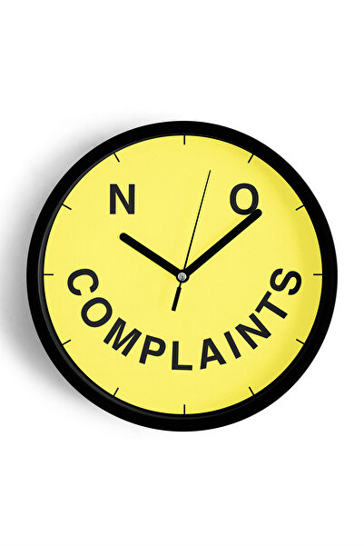 JHAAR Ceas de perete cu design modern și inscripția „Fără plângeri” - 42 cm -...