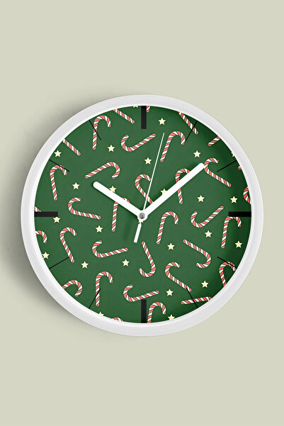 JHAAR Ceas de perete modern cu design abstract de Crăciun și Anul Nou - 30 cm...