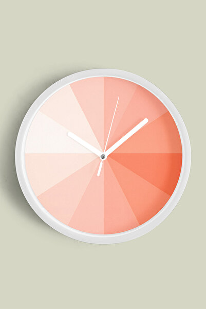 JHAAR ساعة حائط حديثة بتصميم هندسي تجريدي - 30 سم - هيكل أبيض مع واجهة زجاجية...