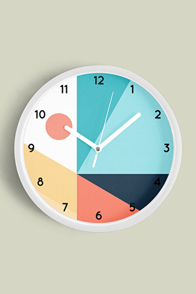 JHAAR Ceas de perete modern cu tematică geometrică abstractă - 30 cm - Carcas...