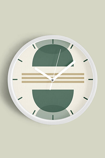 JHAAR Abstract - Bohemian - Geometric Themed Modern Wall Clock - 42cm - White...