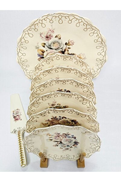 Casalina Set of dessert plates, cake palette, large plate vintage floral style