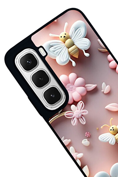 Aksel Kılıf Infinix Hot 60 Compatible Printed , Matte Black, Soft Silicone, Protective, Shock Absorbing Cover, Case