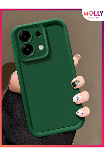 Molly Pine Green Edges Thick Pan Silicone Case for Xiaomi Redmi 15C