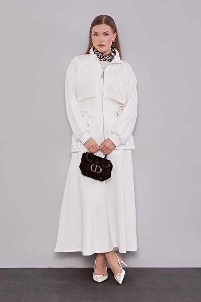 Levidor Ecru Belted Skirt Set