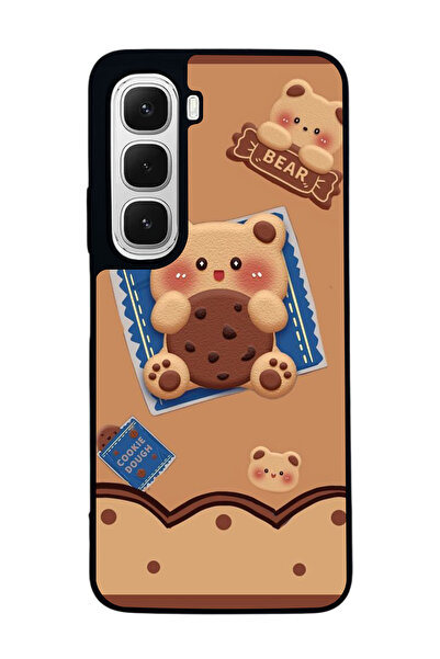 Aksel Kılıf متوافق مع هاتف INFINIX Hot 60 مطبوع ، أسود غير لامع، سيليكون ناعم...