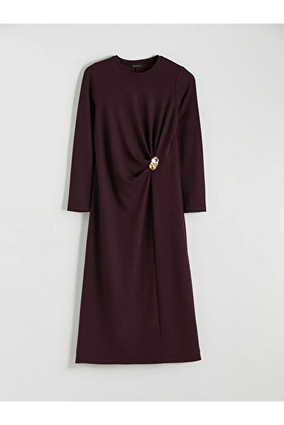 LC Waikiki Crew Neck Drawstring Dress