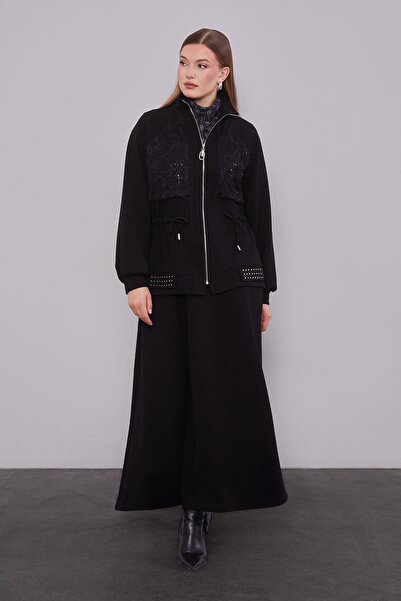 Levidor Black Belted Skirt Set