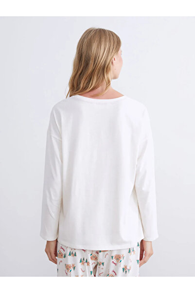 LC Waikiki Crew Neck Christmas Themed Women's Pajamas Set