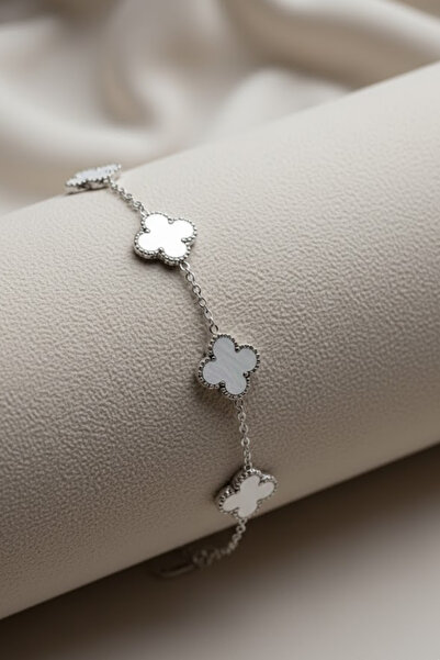 İyyaKee سوار نسائي من الفولاذ طراز رويال بيرل بتال مرصع بالأحجار