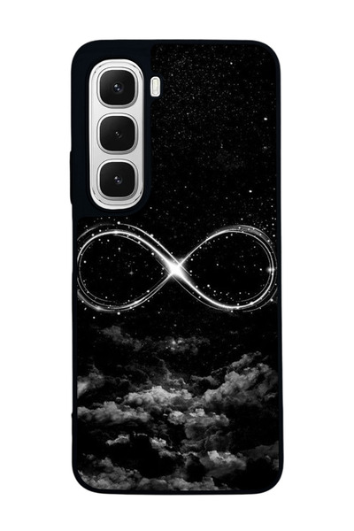 Aksel Kılıf متوافق مع هاتف INFINIX Hot 60 مطبوع ، أسود غير لامع، سيليكون ناعم...