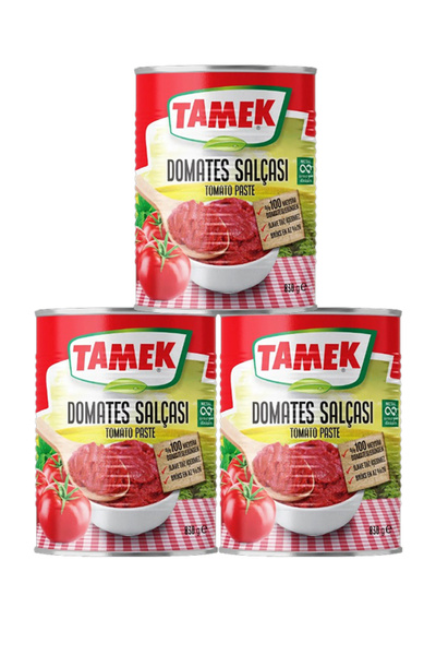 TAMEK DOMATES SALÇASI, 830 gr 3 ADET