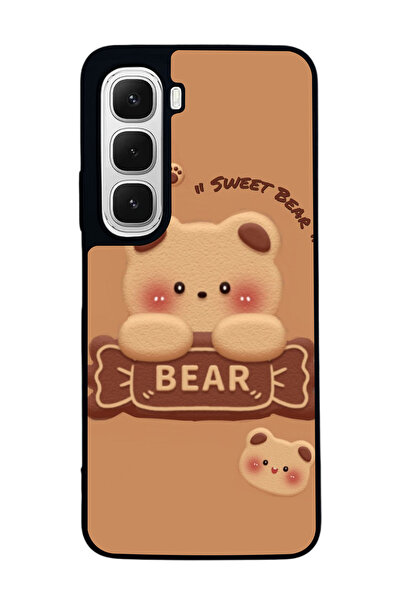 Aksel Kılıf متوافق مع هاتف INFINIX Hot 60 مطبوع ، أسود غير لامع، سيليكون ناعم...