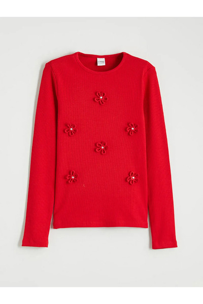 LC Waikiki Crew Neck Floral Girl's T-Shirt