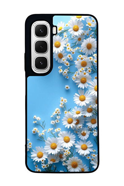 Aksel Kılıf متوافق مع هاتف INFINIX Hot 60i مطبوع ، أسود غير لامع، سيليكون ناع...