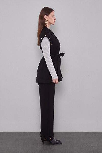 Levidor Black Snap Fastener Accessory Detailed Double Set