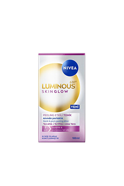 NIVEA Luminous630 Skin Glow Peeling Etkili Tonik 100 ml (5 ADET)